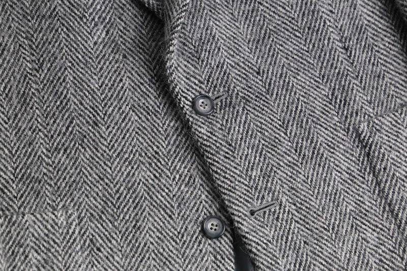 “Christian Dior” herringbone tweed 2B tailored jacket