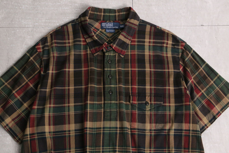 ”Polo by RL” tartan check cotton polo  shirt