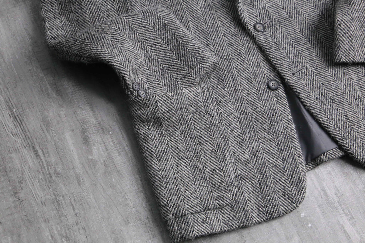 Christian Dior” herringbone tweed 2B tailored jacket