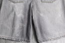 90-00's faded gray denim baggy shorts