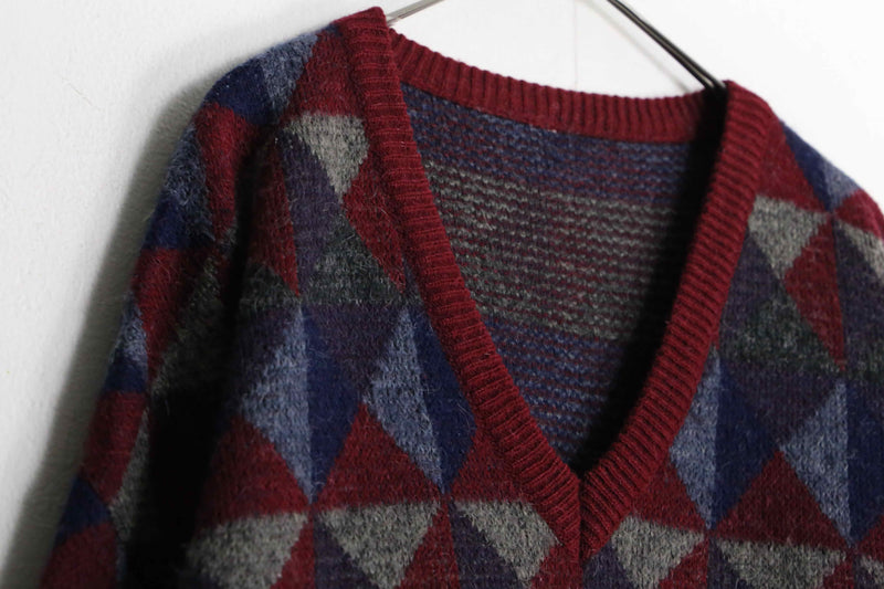 shape pattern alpaca×mohair mix Vneck knit