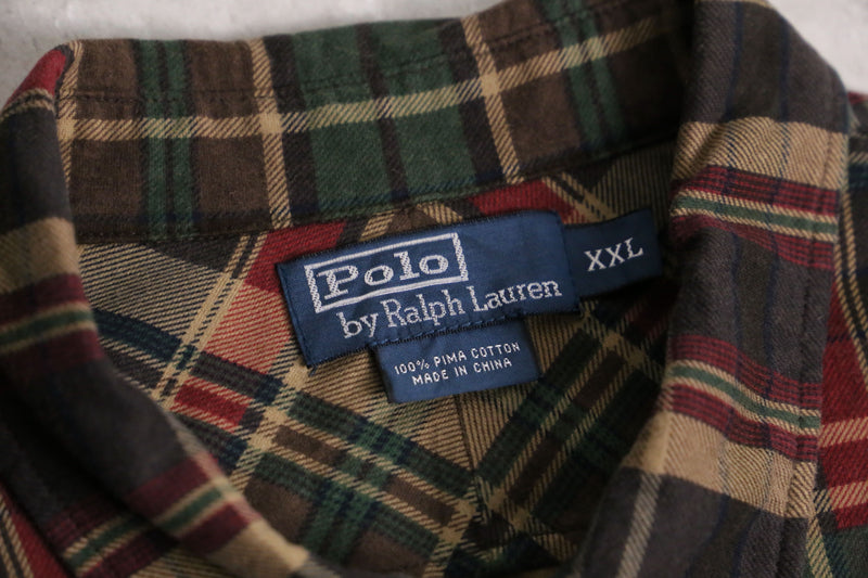 ”Polo by RL” tartan check cotton polo  shirt