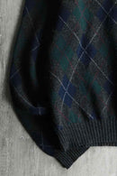 "Polo by Ralph Lauren" lambs wool argyle V-neck knit.