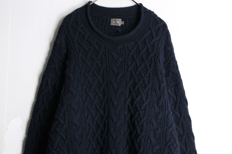 "Calvin Klein" black roll neck cotton knit