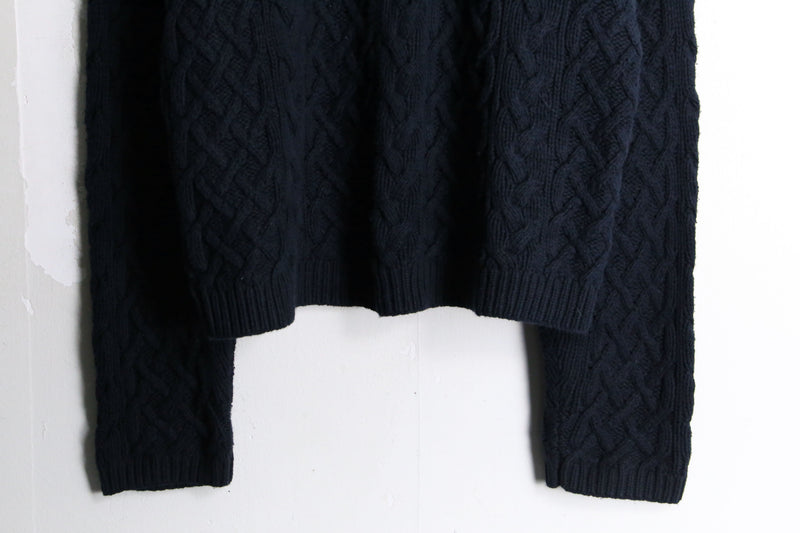 "Calvin Klein" black roll neck cotton knit