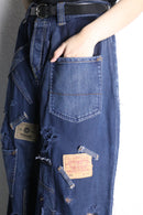 ''Re:make''buggy dark blue denim pants