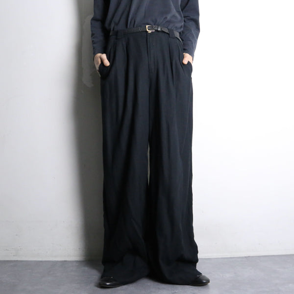 linen and rayon black easy pants