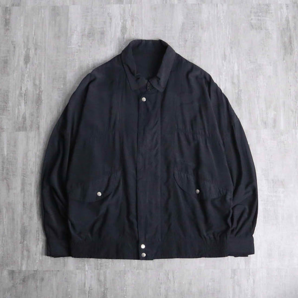 viscose× polyamide zip up blouson