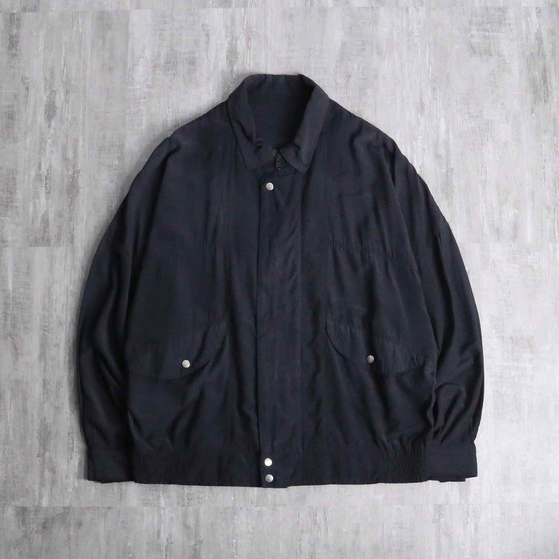 viscose× polyamide zip up blouson