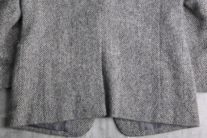 “Christian Dior” herringbone tweed 2B tailored jacket