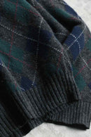 "Polo by Ralph Lauren" lambs wool argyle V-neck knit.