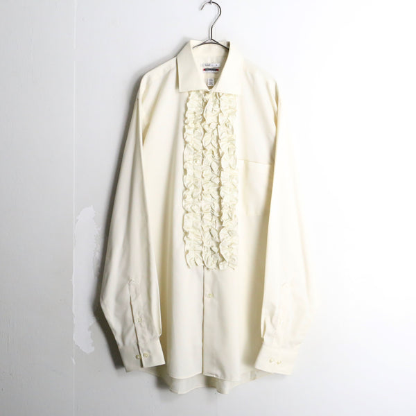 Re:make off-white color custom frill shirt