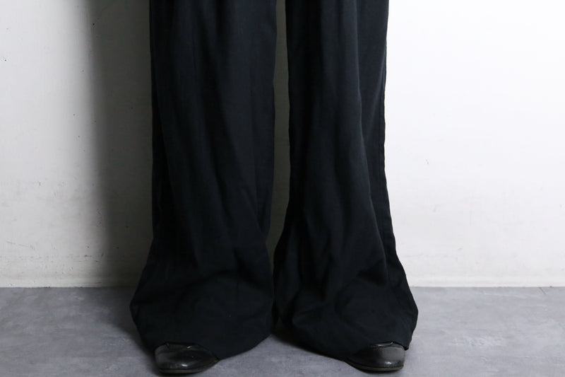 linen and rayon black easy pants