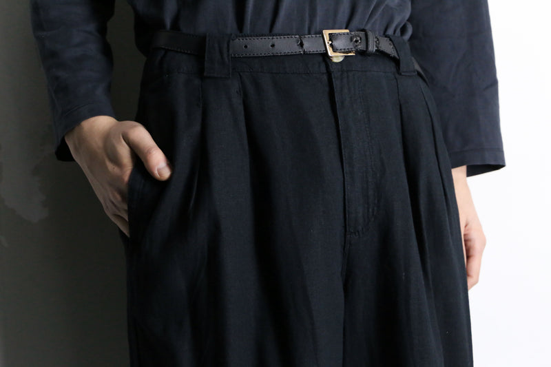 linen and rayon black easy pants