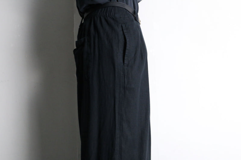 linen and rayon black easy pants