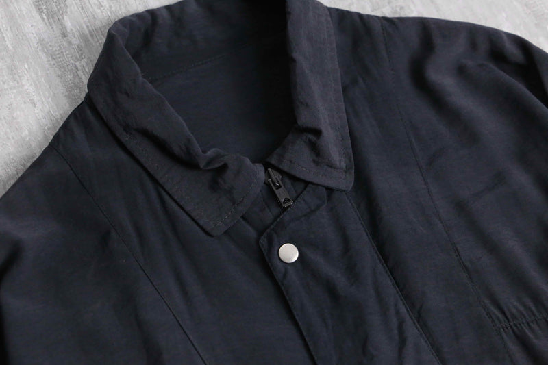 viscose× polyamide zip up blouson