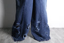 ''Re:make''buggy dark blue denim pants