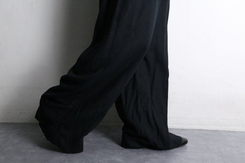 linen and rayon black easy pants