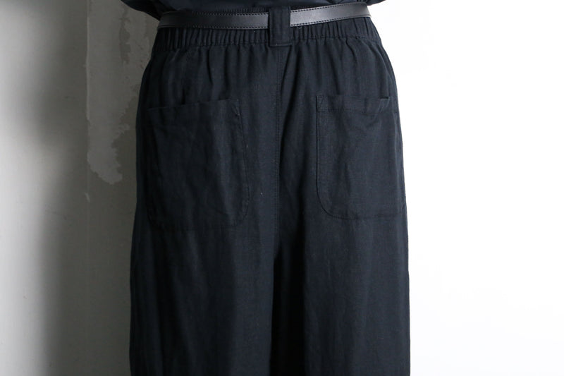 linen and rayon black easy pants