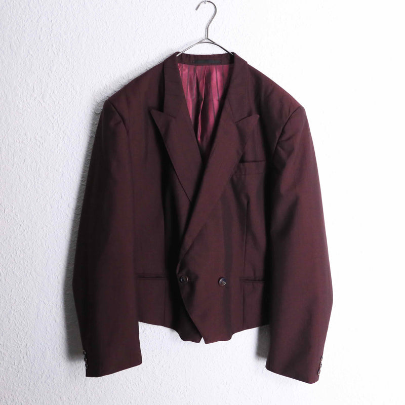 wine red pinstripe spencer jacket