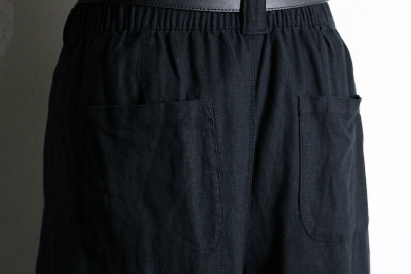 linen and rayon black easy pants