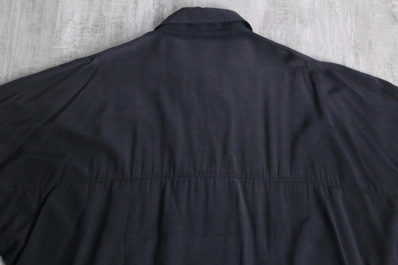 viscose× polyamide zip up blouson