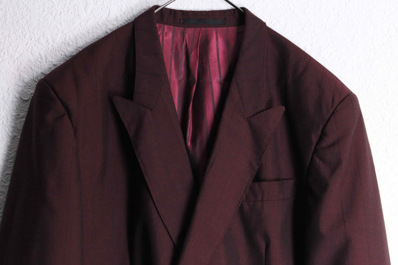 wine red pinstripe spencer jacket