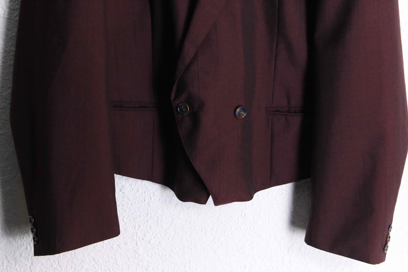 wine red pinstripe spencer jacket