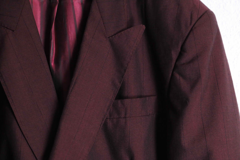 wine red pinstripe spencer jacket