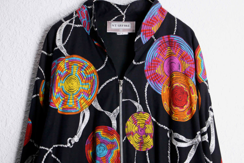 art puttern stand collar jaket