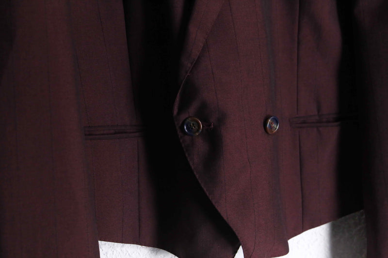 wine red pinstripe spencer jacket