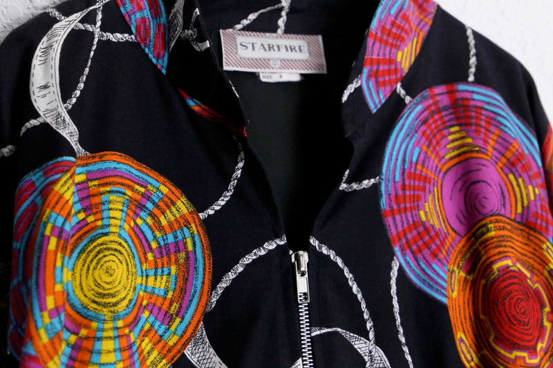 art puttern stand collar jaket