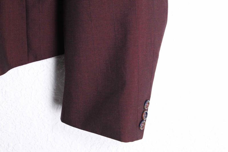 wine red pinstripe spencer jacket