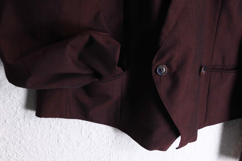 wine red pinstripe spencer jacket