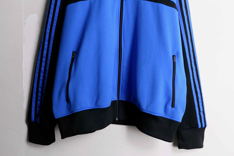 "adidas" black×blue loose track jacket