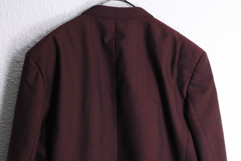 wine red pinstripe spencer jacket
