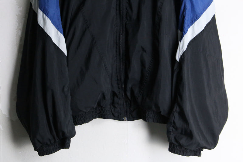 "Pierre Cardin" blue×black nylon jacket