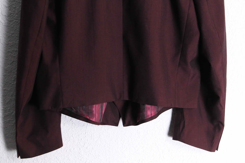 wine red pinstripe spencer jacket