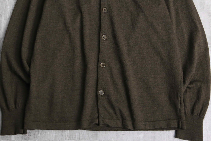 "Yves Saint Laurent" brown knit cardigan