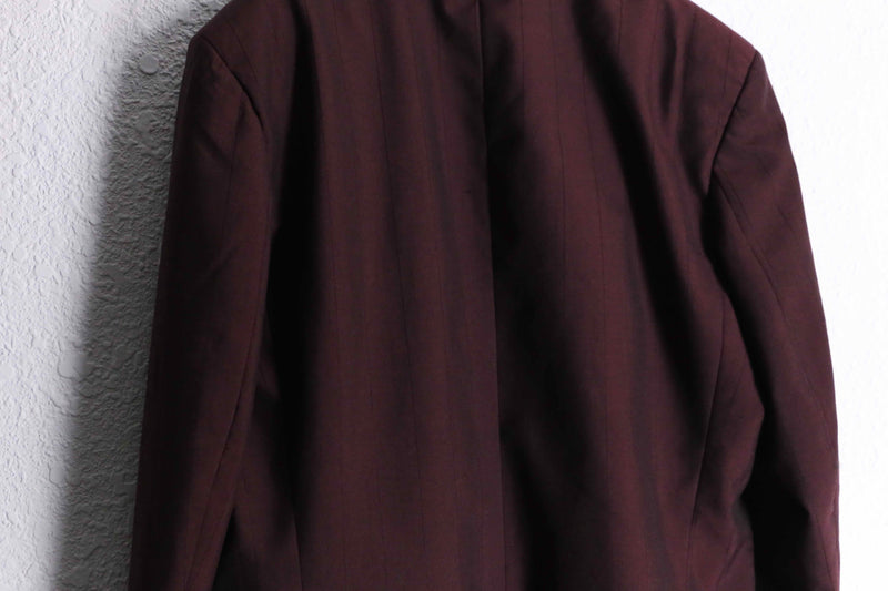 wine red pinstripe spencer jacket