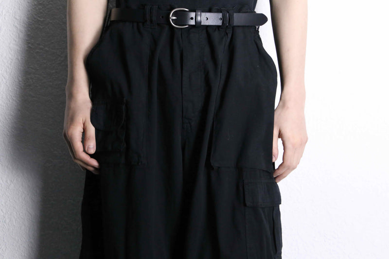 black 2way gimmick cargo pants