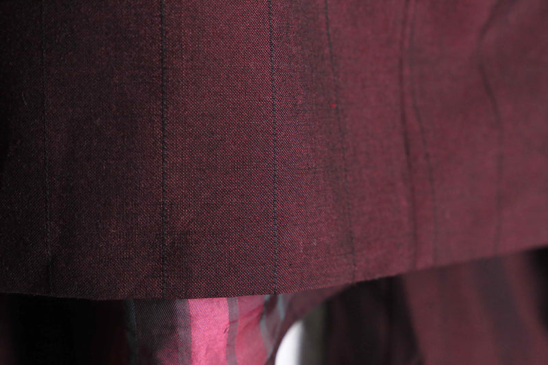wine red pinstripe spencer jacket