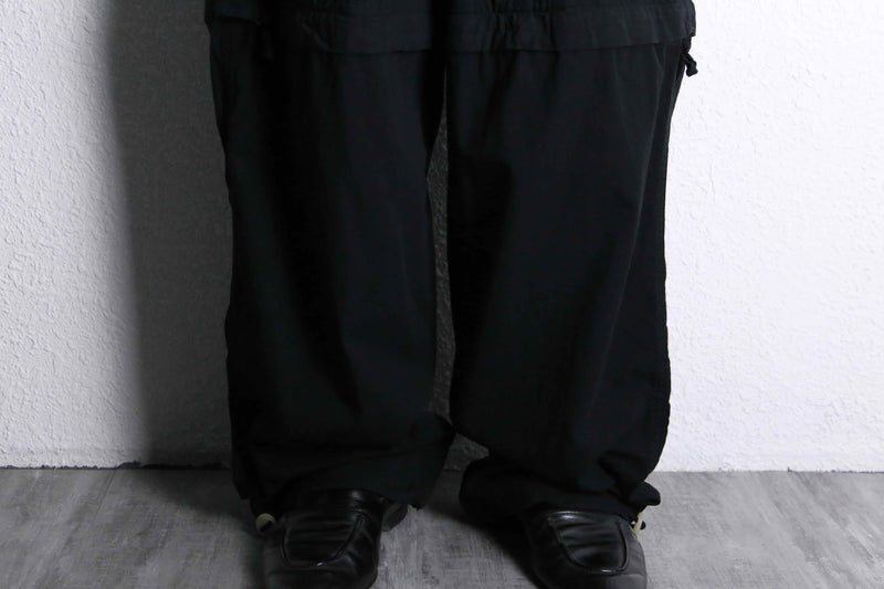 black 2way gimmick cargo pants