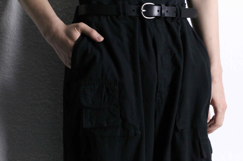 black 2way gimmick cargo pants