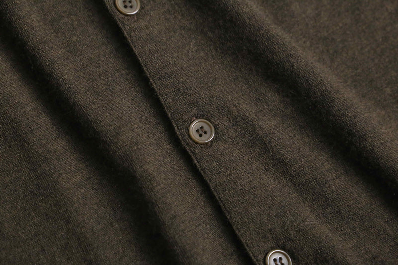 "Yves Saint Laurent" brown knit cardigan