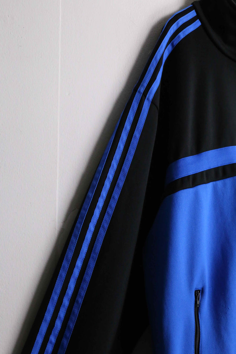 "adidas" black×blue loose track jacket