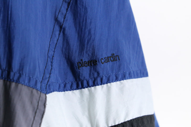 "Pierre Cardin" blue×black nylon jacket