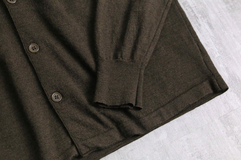 "Yves Saint Laurent" brown knit cardigan