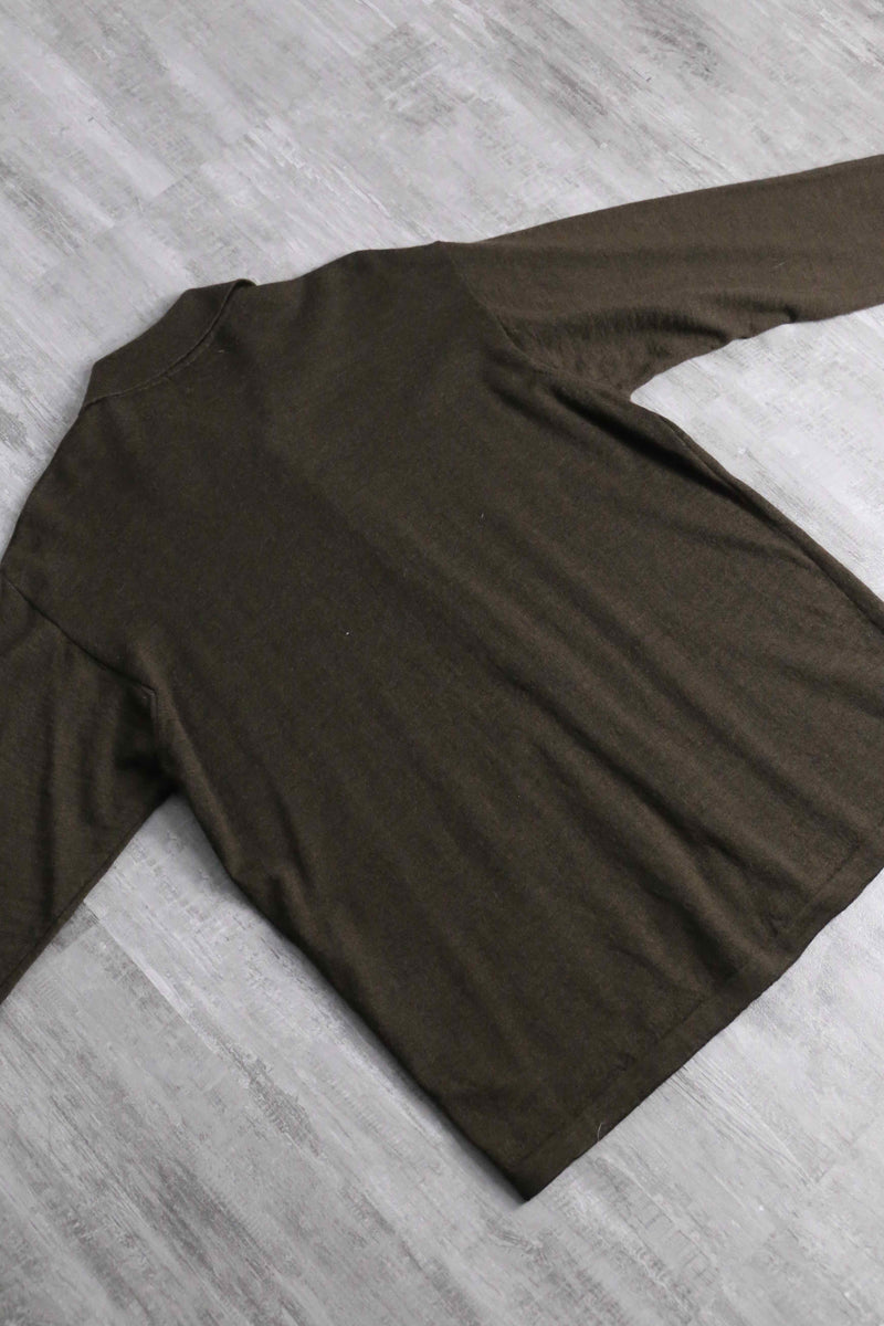 "Yves Saint Laurent" brown knit cardigan