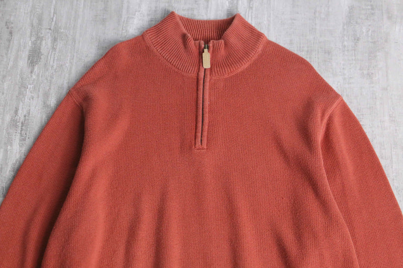 1990-00's Eddie Bauer half zip cotton knit